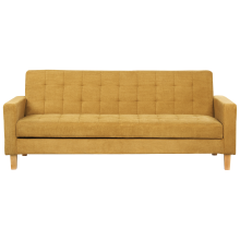 Sofa Bed 3 Seater VEHKOO Fabric Mustard