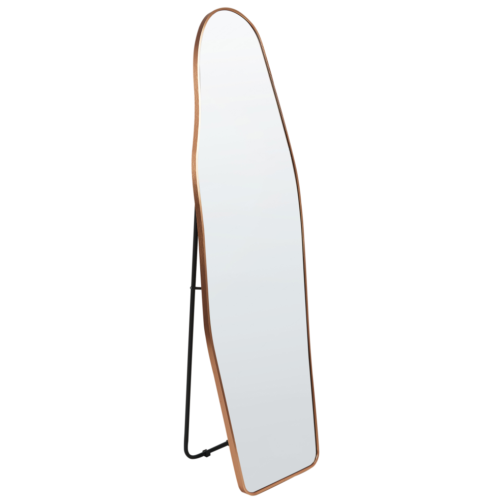 Beliani Standing Mirror Larche 160 Cm Metal Gold