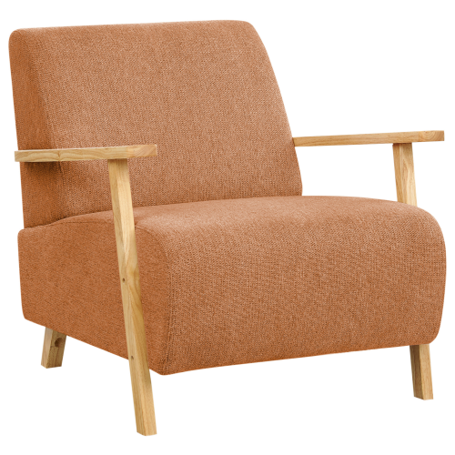 Beliani Armchair LESJA Fabric Orange