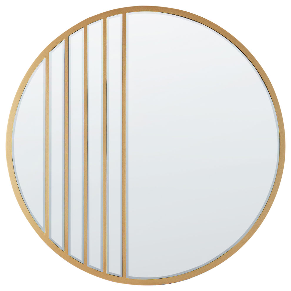 Beliani Wall Mirror Coust 80 Cm 80 Cm Gold