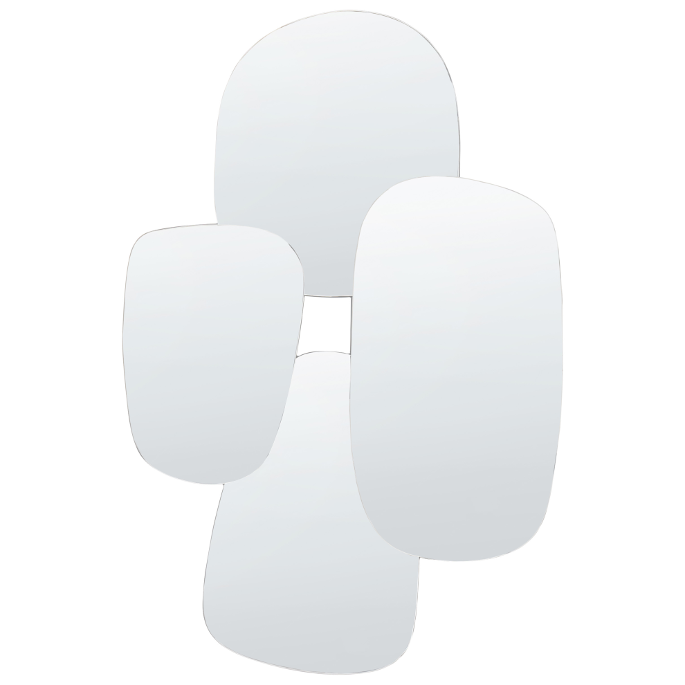 Beliani Wall Mirror Vouzon 80 Cm 120 Cm Silver