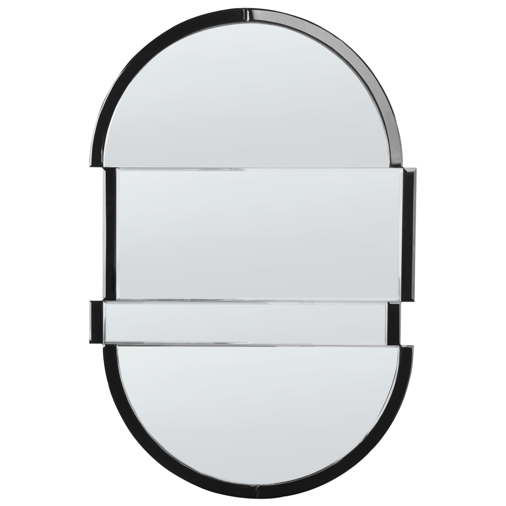 Beliani Wall Mirror Michery 60 Cm 90 Cm Black