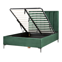 Ottoman Bed SEZANNE Velvet Dark Green 140 x 200 cm (EU Double)