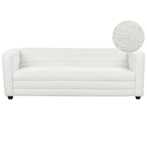 Beliani Sofa 3 Seater HOFN Boucle Off-White