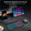 10inch Tablet Wireless Keyboard and Mouse RGB Backlit Rechargeable  English Keyboard Mouse Combo Kit 7