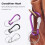 7 Pcs 5# Screw Lock  Multicolor Aluminum Carabiner Hook w Keyring 2