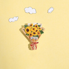 Flower Refrigerator Magnet Colorful Bouquet Decor