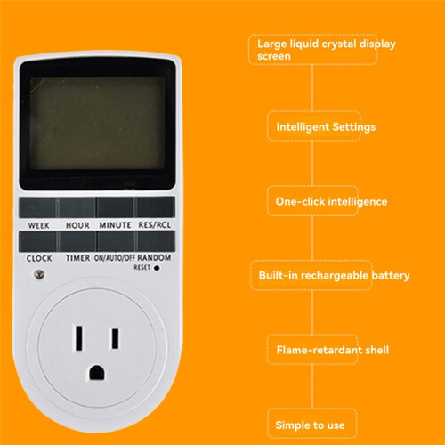 Intelligent Digital Temperature Controller AU  Socket 240V 50Hz LCD Display Indoor Timing Power  AU Plug 2