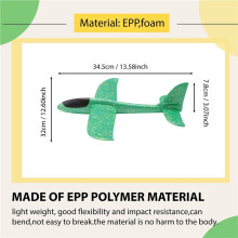 1Pcs EPP Foam Hand Throw Airplane Outdoor Launch Glider Plane Kids Gift Toy 34.5*32*7.8cm Interesting Toys