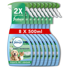 Febreze Fabric Freshener Spray, 4L (500ml x 8) â“ Pet Odour Fighter, Eliminates Odours, Refreshes Fabrics