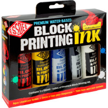 Essdee Premium Quality Block Printing Ink (Pack of 5 Primary Colours),19 x 18 x 4 cm
