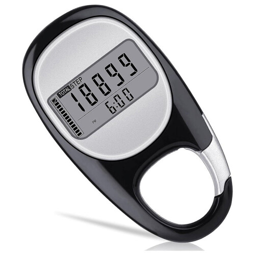 3D pedometer for walking steps and distance tracking