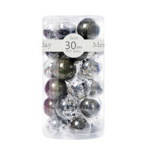 Christmas Ball Ornaments Black Shatterproof 30 pcs