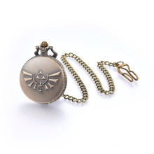 Alloy Quartz Pocket Watch with Iron Chain Zelda Design