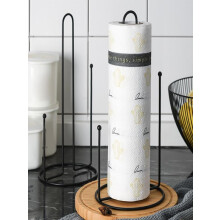 Toilet Paper Holder Stand Black Freestanding 2-Roll