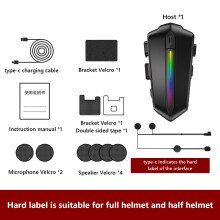 Motorcycle Helmet Bluetooth Headset BT 5.3 IPX6 Waterproof