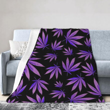 Purple Flannel Blanket Soft Cozy Throw 40x30 inches