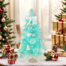 Blue Tabletop Christmas Tree Artificial 17 Inch