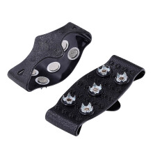 Non-Slip Ice Cleats for Shoes Black Silicone 1 Pair Size