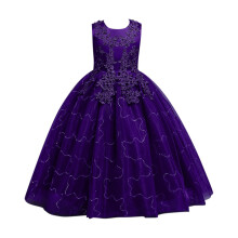 Girls Tulle Lace Party Dress Purple Size 160