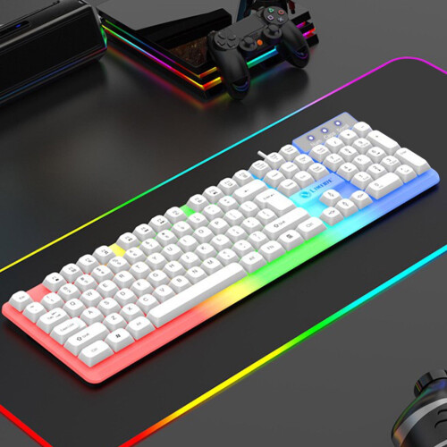 RGB Backlit Gaming Keyboard Mechanical Wired 104 Keys