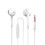 Wired In-Ear Earbuds with Mic White 3.6 ft 3.5mm 1