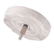 Cotton Polishing Wheel Pad 4 Inch 100mm with 6mm Rod