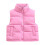 Kids Pink Sleeveless Puffer Vest Collared Zip-Up 1