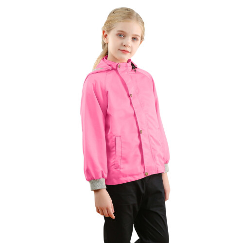 Kids Rain Jacket Hooded Windproof Coat for Toddlers Size 1