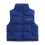Royal Blue Kids Sleeveless Down Vest Collared Zip-Up 1