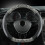 Flat Bottom D-Shaped Steering Wheel Cover Wood Grain 1