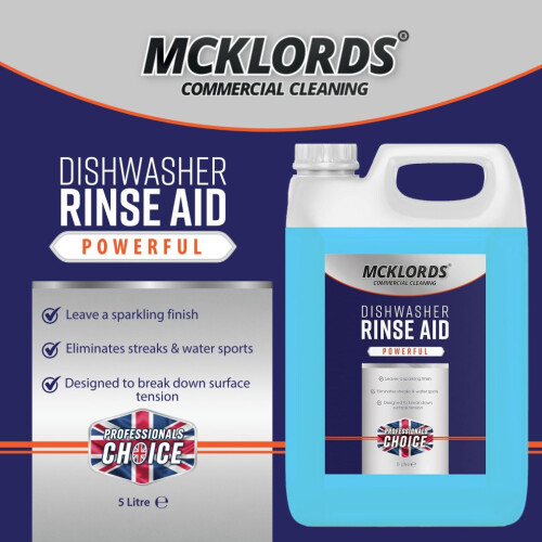 McKLords Dishwasher Rinse Aid, 5 Litre, Blue 2