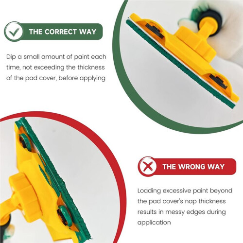 Paint Edger 360 Rotation Handle Paint Edger Trimmer with 5pcs Replace Pads  Painting Tool for Wall Paint 2