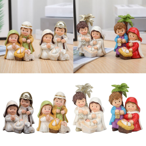 Christmas Nativity Figurine Set Indoor Tabletop Decoration 1