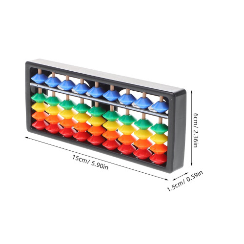 Plastic Abacus for Kids Mental Arithmetic 9 Levels 5 Beads 1