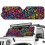 Leopard Print Windshield Sunshade for Jeep 52.95" x 16.14" 2
