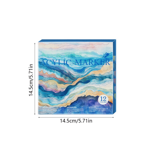 Watercolor Pens Soft Tip Acrylic Markers 12 or 24 Pack 2