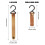 8 Pcs Leather S-Hooks Leather Hook,S-Hooks S Shaped Hooks Coat Hook for Hanging, Camping Hook Hanger Hooks (Light Brown) 7