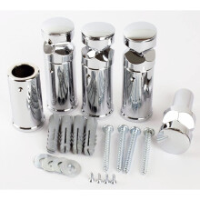 Turkish Zone Brackets for Heated Towel Rail Radiators Set of Universal Fit Flat Or Curved Chrome