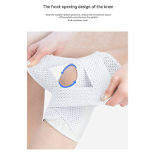 Kniebandage Sport Kniesupport für Meniskusriss Kompressionsknie Stütze mit Patellagelpolstern Federn Weiß L