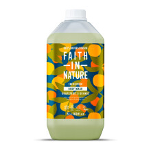 Faith In Nature Natural Grapefruit & Orange Body Wash, Energising Shower Gel, Vegan & Cruelty Free, No SLS or Parabens, 5L Refill Pack