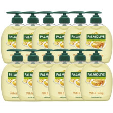 Palmolive Naturals Milk & Honey Handwash 300 ml Pack of 12, Soap Free Formula, Dermatologically Tested, Soft & Nourishing (12 x 300 ml)