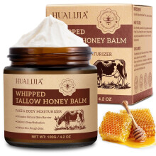Beef Tallow Cream, Organic Beef Tallow Nourishing Cream with Honey and Beeswax - 120g | Intense Moisturizer for Dry Face & Body Skin | Fragrance Free