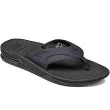 (9 UK, Black (All Black)) Reef Mens Fanning Pool Beach Holiday Flip Flops Thongs Sandals