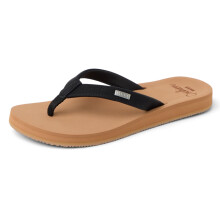 (4 UK, Black/Tan) Reef Womens Baja Sands Summer Flip Flops