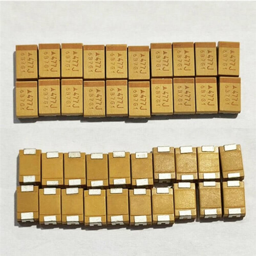 100Pcs 470uF 6.3V SMD Solid Patch, Professional 7343 D-Case High Capacity Polarized PCB Board Device Kit 2