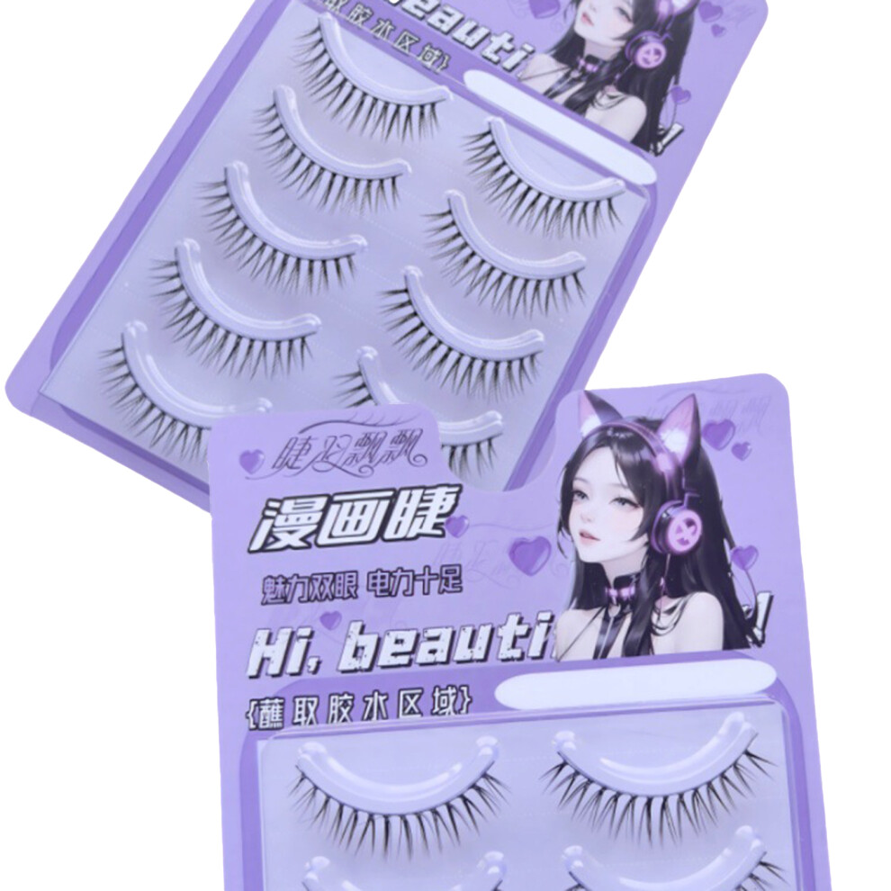 Phui-Pet-Supplies Natural Look Black Cosplay Lashes For Diy Makeup