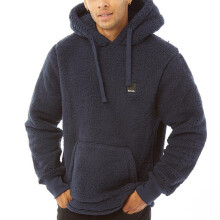 (M, Navy) Bench Mens Jerry Borg Pullover Teddy Bear Fleece Hooded Sweatshirt Hoody Hoodie
