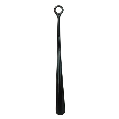 Shoe Horn Assistant Non-Slip Handle Black Plastic One Size