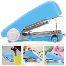 Mini Portable Handheld Sewing Machine Red ABS and Metal 6.5